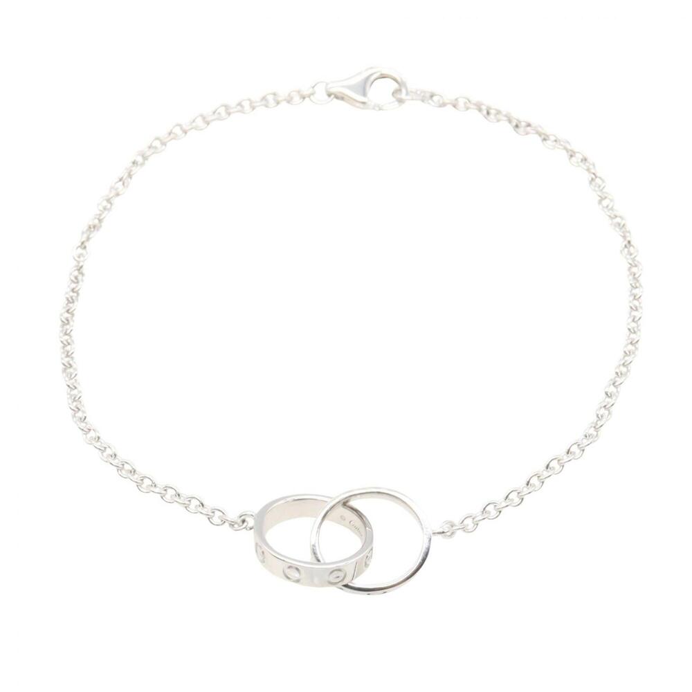CARTIER 18k Silver Love Charm Bracelet